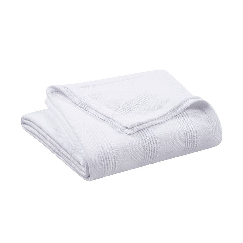Vellux Cotton Throw Blanket, White