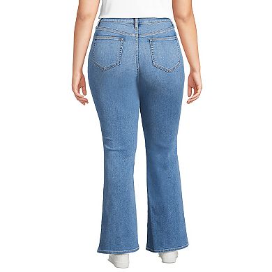 Plus Size Lands' End High-Rise Skinny Flare Jeans