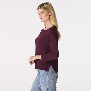 Women's Cable & Gauge 3/4 Sleeve Pullover Sweater