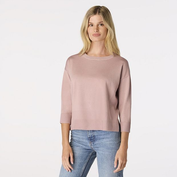 Women s Cable Gauge 3 4 Sleeve Pullover Sweater
