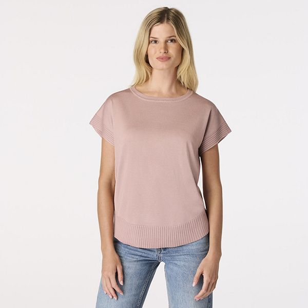 Women's Long Sleeve Rib Cuff & Hem Sweatshirt