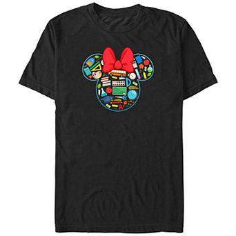 Disney's Minnie Mouse School Supplies Icons Big & Tall Graphic Tee