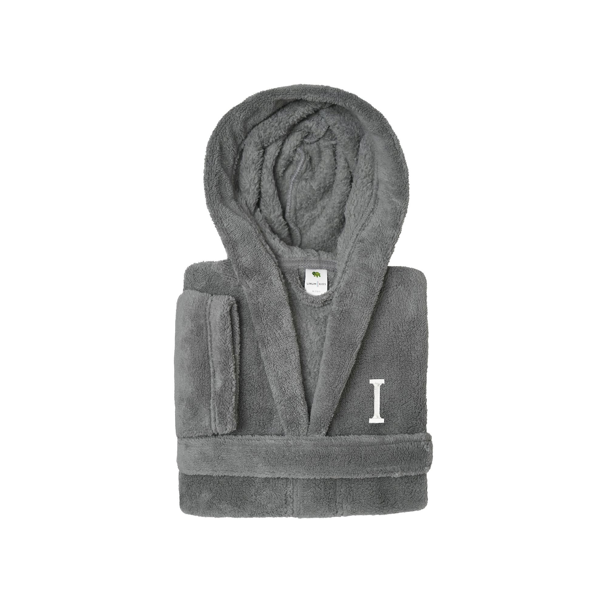Linum Home Textiles Personalized Kids Super Plush Double Brushed Hooded Ba