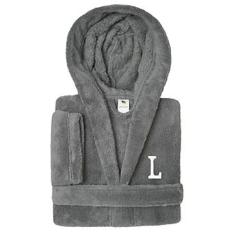 Linum Home Textiles Personalized Kids' Super Plush Double Brushed Hooded Bathrobe