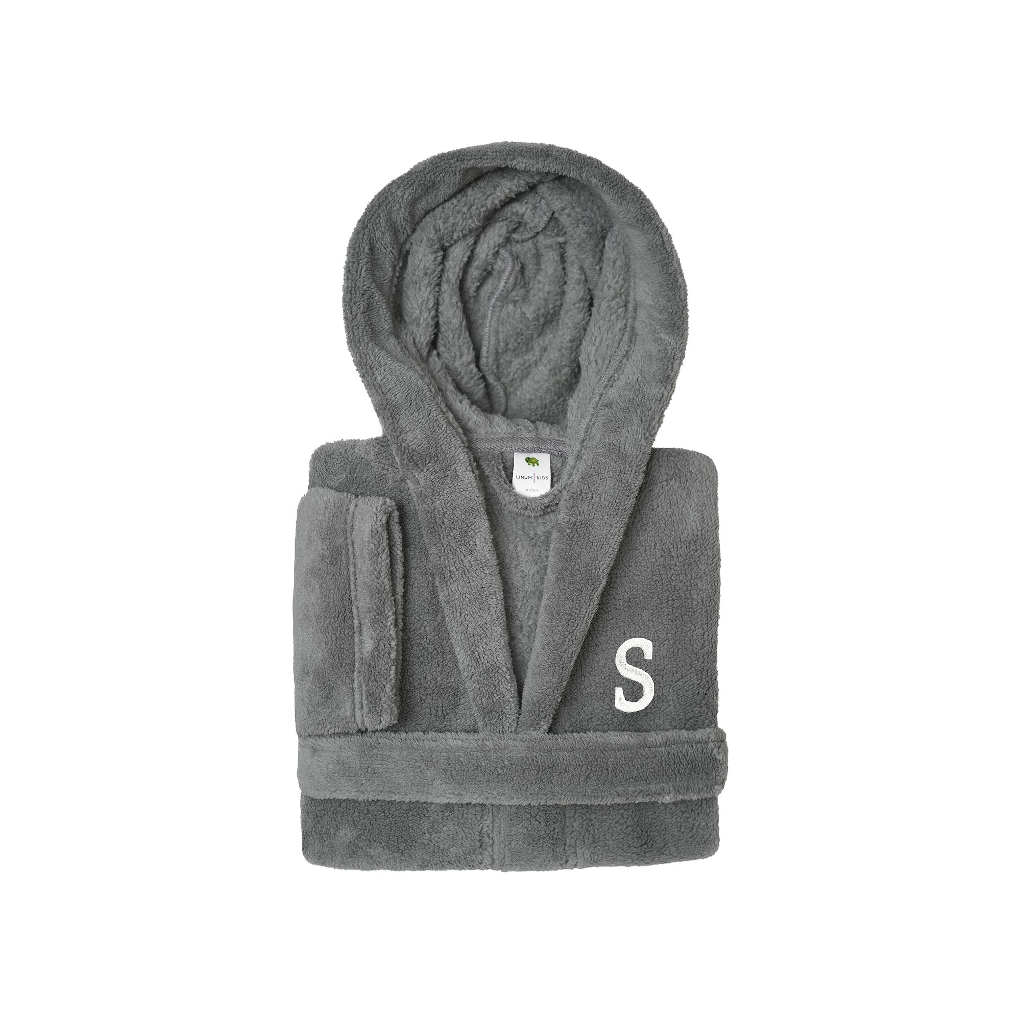 Linum Home Textiles Personalized Kids Super Plush Double Brushed Hooded Ba