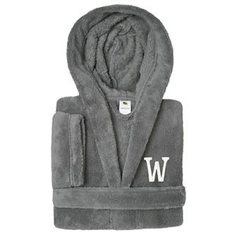 Linum Home Textiles Personalized Kids' Super Plush Double Brushed Hooded Bathrobe