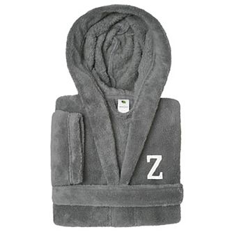 Linum Home Textiles Personalized Kids' Super Plush Double Brushed Hooded Bathrobe
