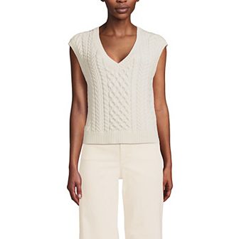 Women's Lands' End Cable Sweater Vest