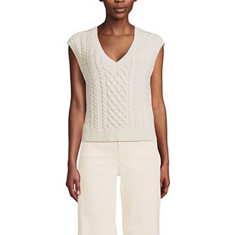 Women's Lands' End Cable Sweater Vest