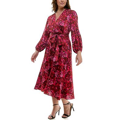 Women's Maison Tara Faux-Wrap Midi Dress