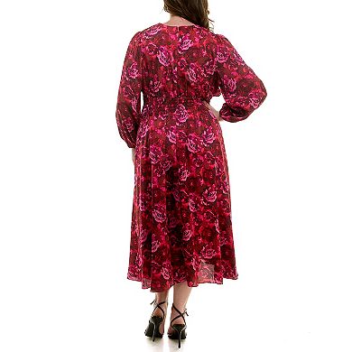 Women's Maison Tara Faux-Wrap Midi Dress