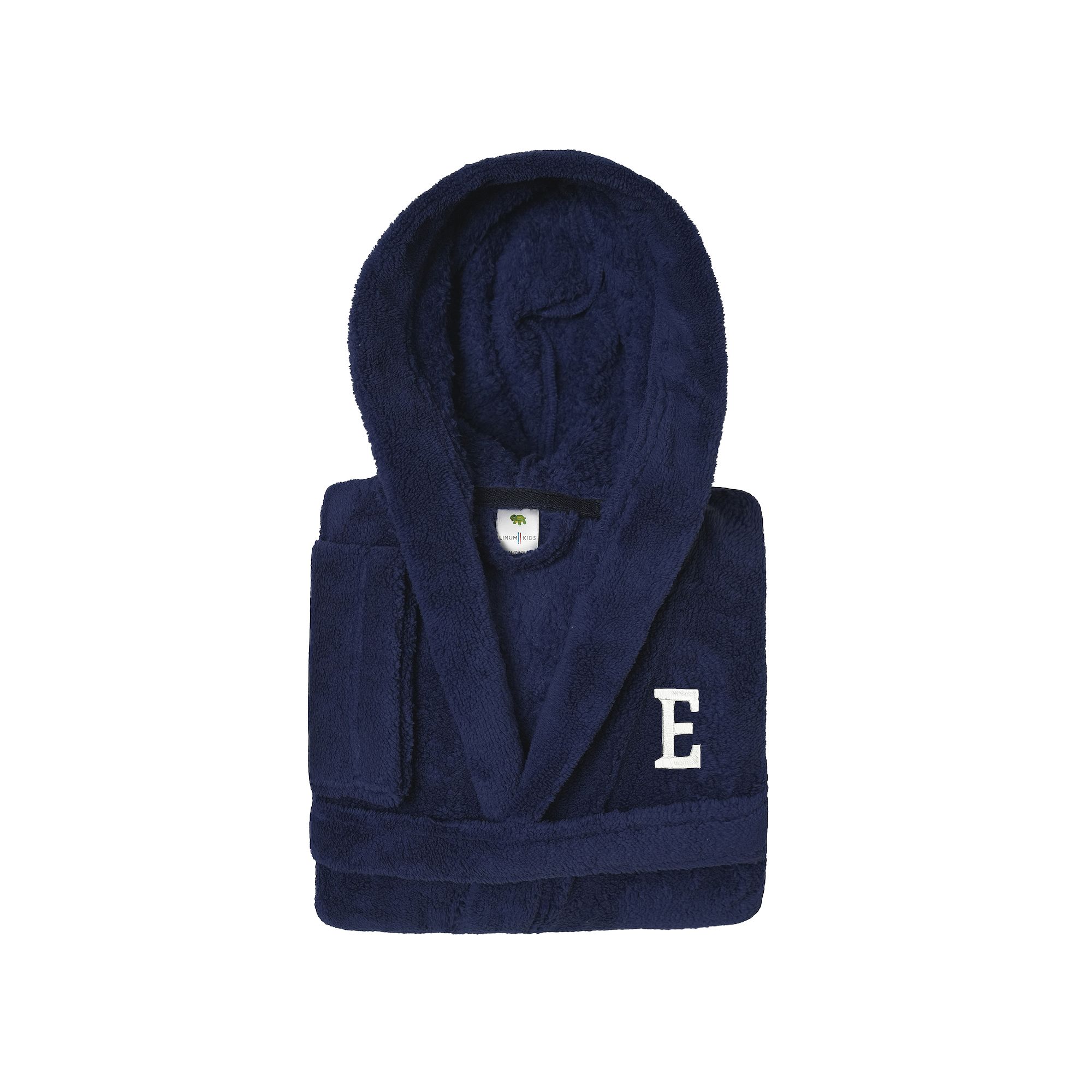 Linum Home Textiles Personalized Kids Plush Hooded Bathrobe, Boys, Size: M