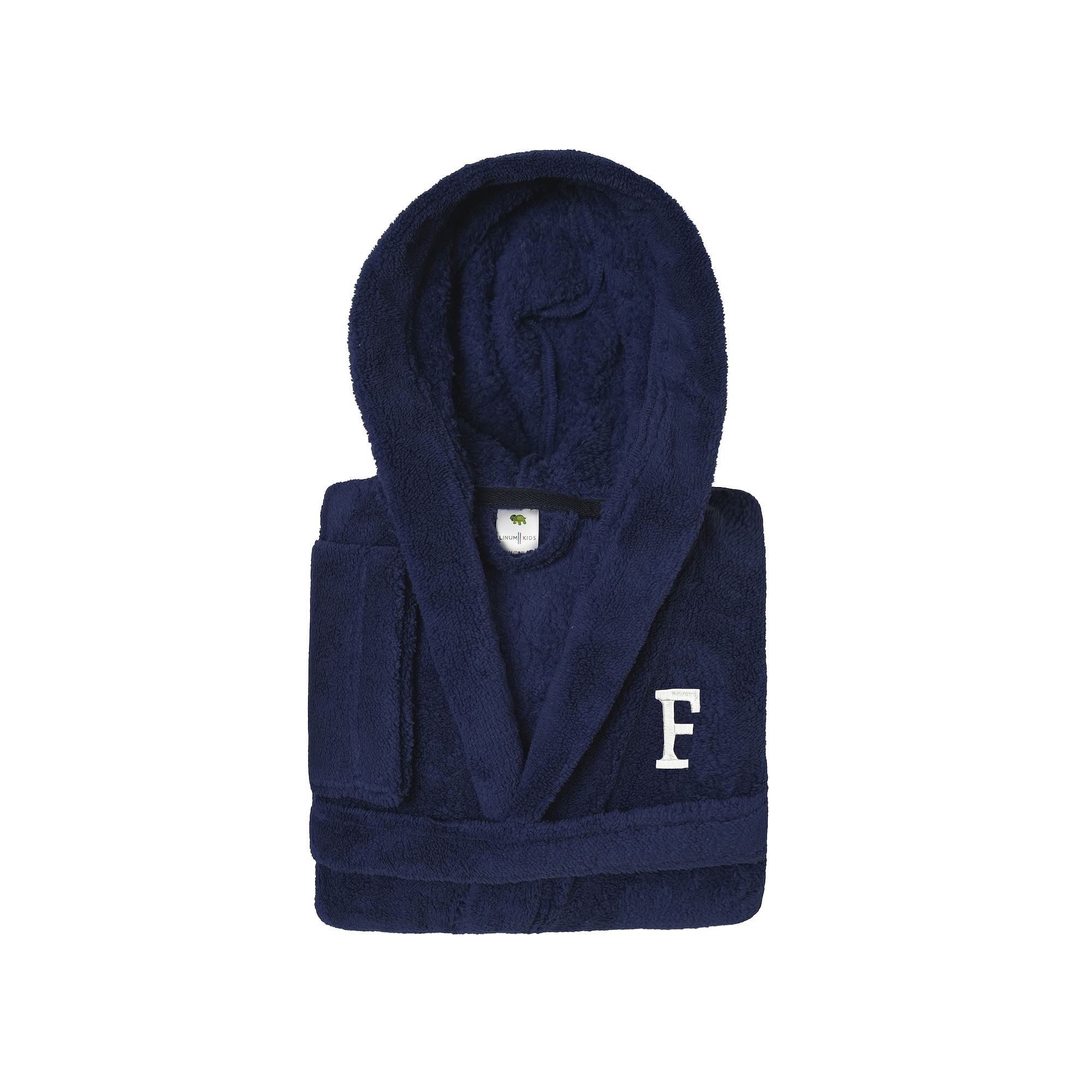 Linum Home Textiles Personalized Kids Plush Hooded Bathrobe, Boys, Size: M