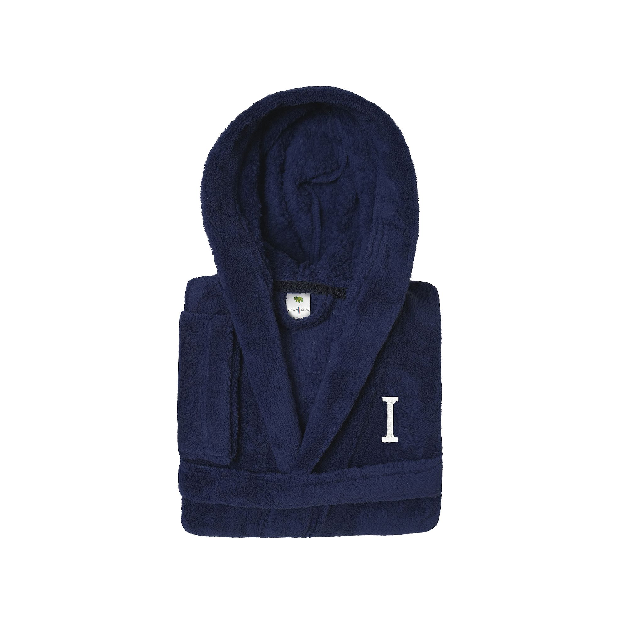 Linum Home Textiles Personalized Kids Plush Hooded Bathrobe, Boys, Size: S