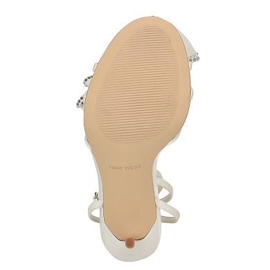 Nine West Minky Bridal Women's Stiletto Heel Dress Sandals
