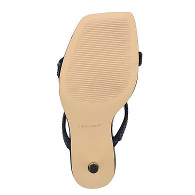 Nine West Yogirl Women's Square Toe Slip-On Dress Sandals