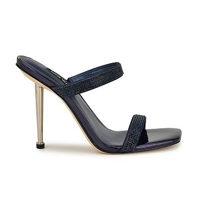 Nine West Yogirl Women's Square Toe Slip-On Dress Sandals