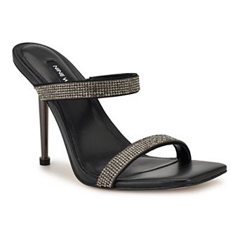 Nine West Yogirl Women's Square Toe Slip-On Dress Sandals