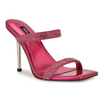 Nine West Yogirl Women's Square Toe Slip-On Dress Sandals