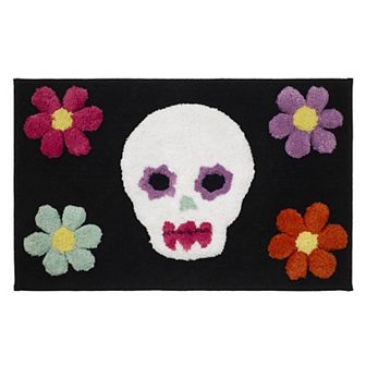 Avanti Sugar Skull Halloween Bathroom Rug