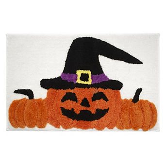 Avanti Pumpkin Witch Hat Halloween Bathroom Rug