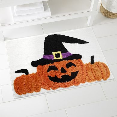 Avanti Pumpkin Witch Hat Halloween Bathroom Rug