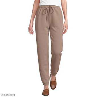 Petite Lands' End Fleece High-Rise Jogger Pants