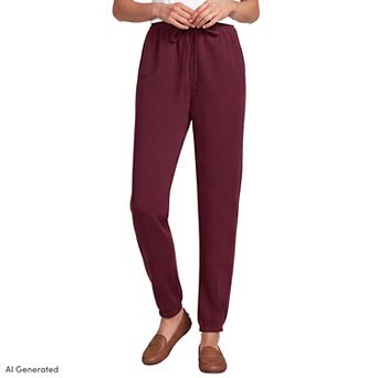 Petite Lands' End Fleece High-Rise Jogger Pants