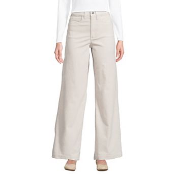 Petite Lands' End High-Rise Wide Leg Corduroy Pants