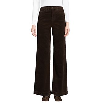 Petite Lands' End High-Rise Wide Leg Corduroy Pants