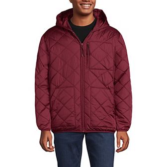Men's Lands' End Diamond Quilted Hooded Jacket