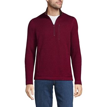 Men's Lands' End Sweater Fleece Quarter Zip Pullover