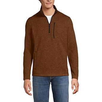 Men's Lands' End Sweater Fleece Quarter Zip Pullover