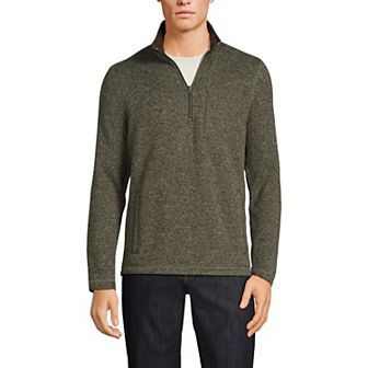 Men's Lands' End Sweater Fleece Quarter Zip Pullover