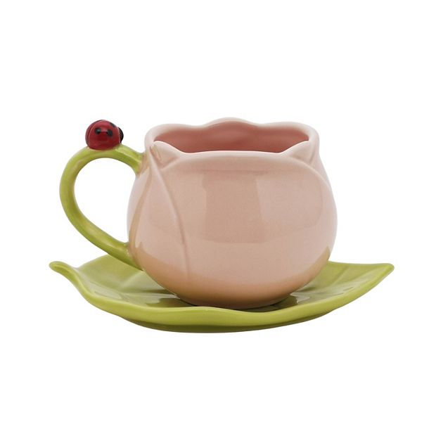 Celebrate Together™ Spring Tulip Mug & Leaf Saucer Set