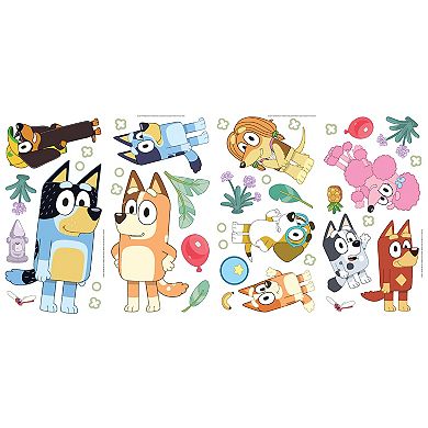 RoomMates Bluey Family and Friends Peel and Stick Wall Decal 40-piece Set