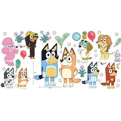 RoomMates Bluey Family and Friends Peel and Stick Wall Decal 40-piece Set