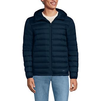 Men's Lands' End Hooded Wanderweight Down Jacket