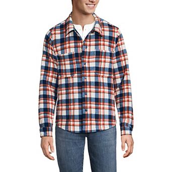 Men's Lands' End Fleece Shirt Jacket