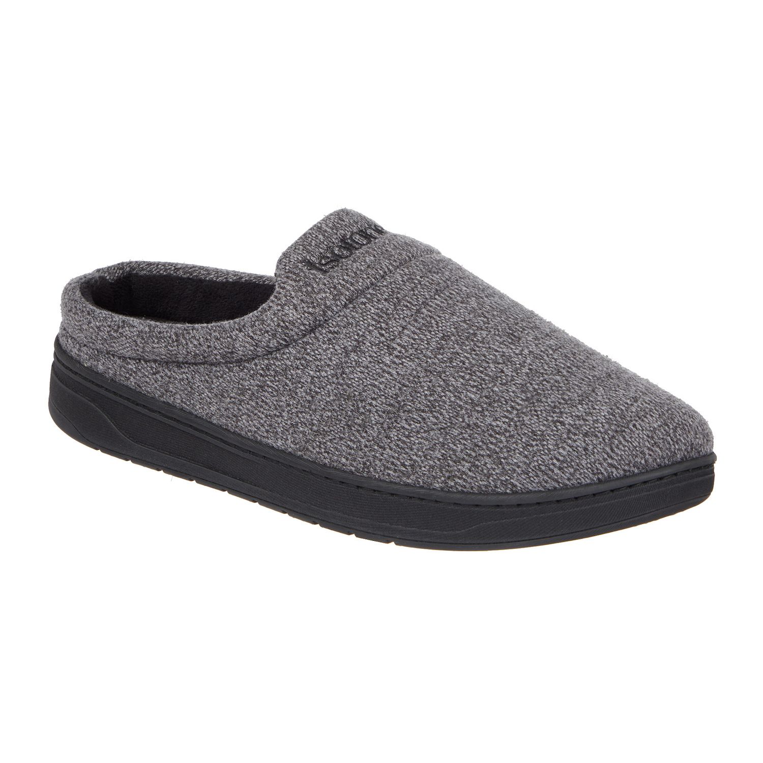 Мужские тапочки Isotoner Brady Knit Slippers, цвет: Чёрный