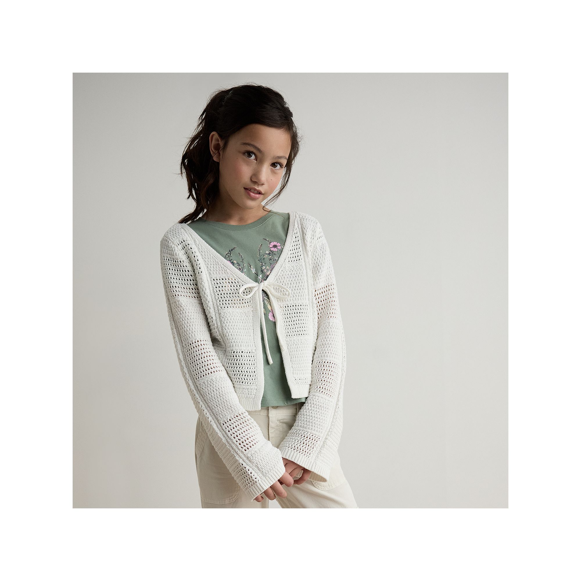 Girls 6-20 SO® Tie Front Cardigan in Regular and Plus Size, Girls, Size: 