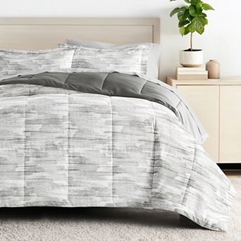 Urban Loft's Bedding Bundle, Patterned Microfiber Comforter Set And Solid Sheet Set