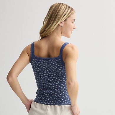 Juniors' SO® Rib Henley Tank
