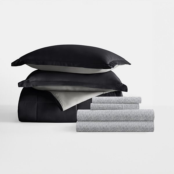 Urban Loft's Bedding Bundle, Reversible Microfiber Comforter Set And
