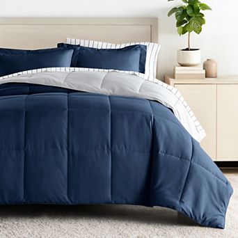 Urban Loft's Bedding Bundle, Reversible Microfiber Comforter Set And Patterned Sheet Set