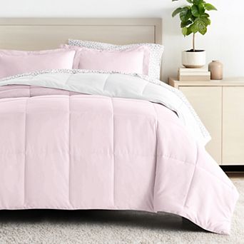 Urban Loft's Bedding Bundle, Reversible Microfiber Comforter Set And Patterned Sheet Set