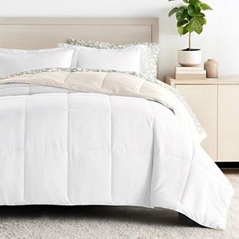 Urban Loft's Bedding Bundle, Reversible Microfiber Comforter Set And Patterned Sheet Set