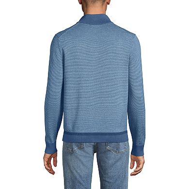 Men's Lands' End Fine Gauge Cotton Quarter Zip Sweater