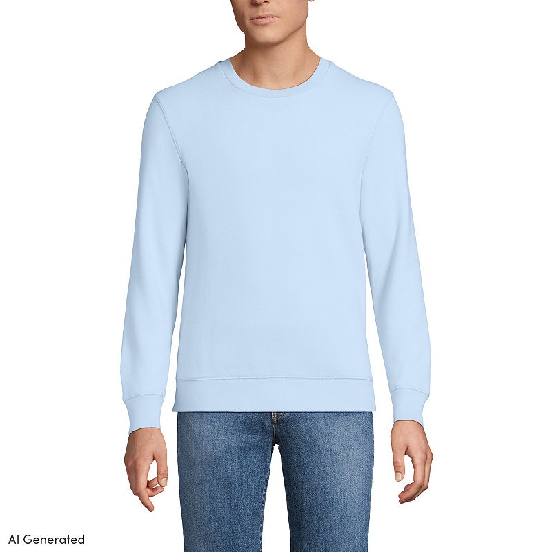 Men's Lands' End Long Sleeve Serious Sweats Crew Sweatshirt, 