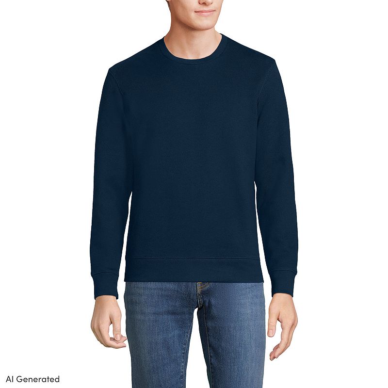 Men's Lands' End Long Sleeve Serious Sweats Crew Sweatshirt, 